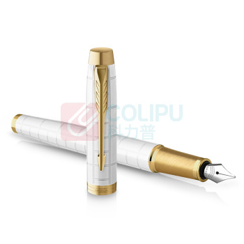 派克 PARKER 钢笔 IM明镜白金夹墨水笔 