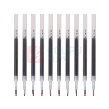 斑马牌 ZEBRA 中性笔替芯 JF-0.38 0.38mm 黑色 10支装 (黑色)