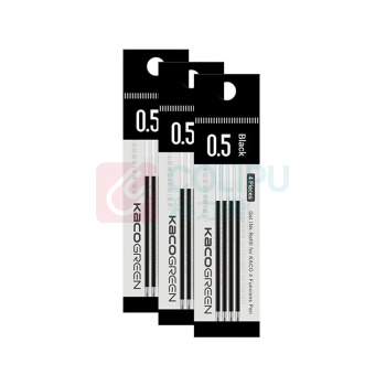 KACO 优写多功能中性笔芯 K1602 0.5mm (黑色) 4支/袋 3袋/组 DC