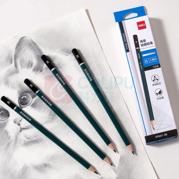 得力(deli) 铅笔 DP601-2B 2B Φ7mm*175mm 木质 木质 2B 12支/盒 盒