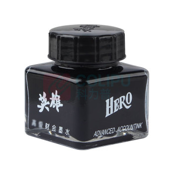 英雄 HERO 钢笔墨水 非碳素墨水瓶装 254 40ml (黑色)