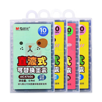 晨光 M&G 墨囊可擦 AIC47606B1 3.4口径 (墨蓝) 10支装