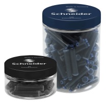 施耐德 Schneider 钢笔墨囊 39*4mm 共30支 5盒 (蓝黑色)