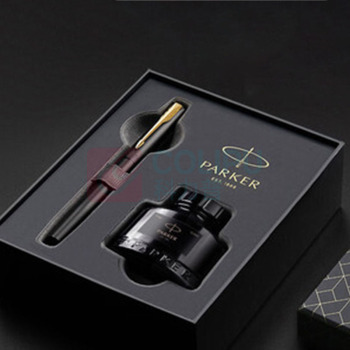 派克 PARKER 钢笔笔墨水笔礼盒学生套装 威雅XL 经典黑金夹墨水笔+升级大墨水