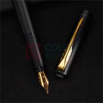 派克 PARKER 钢笔笔墨水笔礼盒学生套装 威雅XL 经典黑金夹墨水笔+升级大墨水