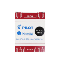 百乐 PILOT 钢笔墨囊 IC-50 6支装 (黑色)
