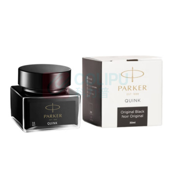 派克 PARKER 钢笔墨水 配件系列黑色 迷你型 30ml 