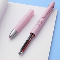 斑马牌 ZEBRA 三色合一笔 bLen3C 0.5mm,单支装 (外白色(笔芯黑·蓝·红3色))