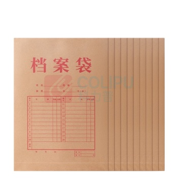 得力(deli) 牛皮纸档案袋 DP067 A4 30mm 175g (黄色) 10个/包 DC