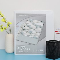 齐心 Comix A4打孔文件夹三面插页活页夹 1.5寸4孔A0214 可装250页A4纸 (白色)