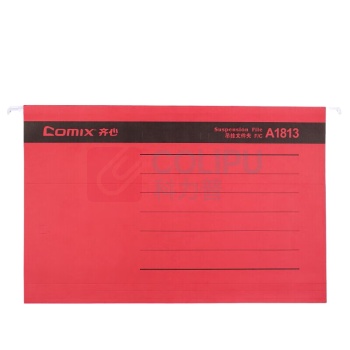 齐心 Comix 文件夹 A1813 25个/包 F/C (红色)