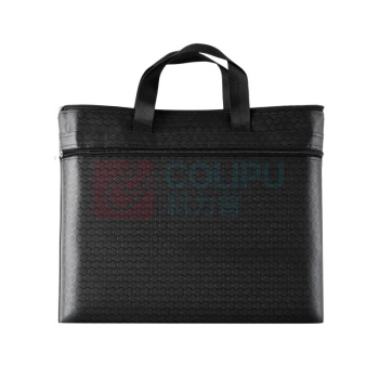 递乐 足球纹手提公文包 DLLJ0857 370*300mm (黑色) 帆布