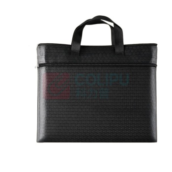 递乐 足球纹手提公文包 DLLJ0857 370*300mm (黑色) 帆布