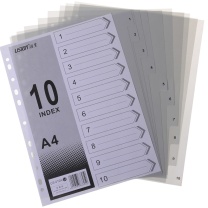 远生 USIGN 胶质数字1-10分类索引 US-010A (灰色) 10页/套