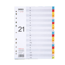 金得利 KINARY 纸质21页索引纸分页纸 T1421 A4 (彩色)
