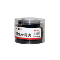 晨光 M&G Eplus筒装黑色长尾夹 1号 ABS92732 50mm 12个/筒 48筒/箱