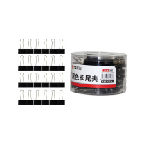 晨光 M&G Eplus筒装黑色长尾夹 3号 ABS92734 32mm 24个/筒