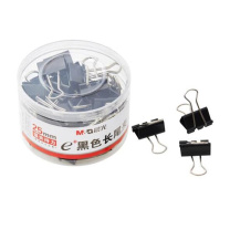 晨光 M&G Eplus筒装黑色铁质长尾夹 4号 ABS92735 25mm 48个/筒 48筒/箱
