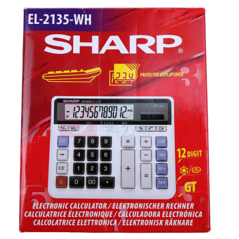 夏普 SHARP 双电源电脑按键 EL-2135-WH 12位 (白色)