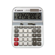 佳能 CANON 计算器 WS-1212G 双电源 (银色)