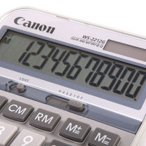 佳能 CANON 12位数字显示桌面型计算器 WS2212G (灰色) CF