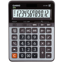 卡西欧 CASIO 12位数字显示双电源办公普通计算器 GX-120B 大号 10个/小箱