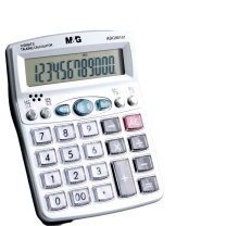晨光 M&G 标朗 12位数字显示语音型水晶按键计算器 ADG98101 96*120mm (银色) 20台/盒
