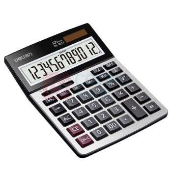 得力 deli 桌面型计算器 1671A (银)