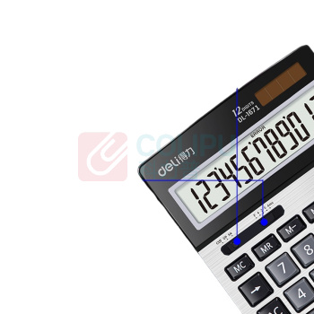 得力 deli 桌面型计算器 1671A (银)