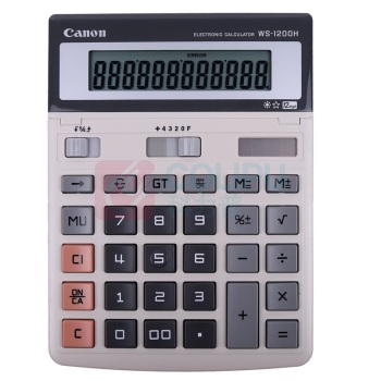 佳能 CANON 12位数显双电源宽屏计算器 WS-1200H 201.5*150*25mm 10台/中箱