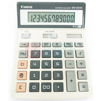 佳能 CANON 12位数显双电源宽屏计算器 WS-1200H 201.5*150*25mm 10台/中箱