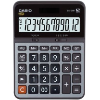 卡西欧 CASIO 12位数字显示双电源金属面板办公普通计算器 DX-120B 175.5*129*33.2mm