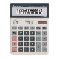 齐心 Comix 双电源宽屏计算器 C-1200H 12位 10台/盒