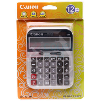 佳能 CANON 12位双电源计算器 WS-1212H 173.5*131*34.7mm 10台/盒