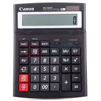 佳能 CANON 16位数字显示经典双电源桌面办公大按键计算器 WS-1610T 198*150*38mm 10个/盒