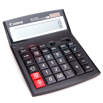 佳能 CANON 16位数字显示经典双电源桌面办公大按键计算器 WS-1610T 198*150*38mm 10个/盒