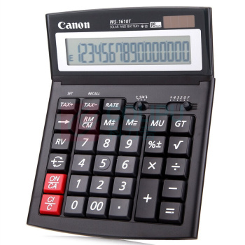 佳能 CANON 16位数字显示经典双电源桌面办公大按键计算器 WS-1610T 198*150*38mm 10个/盒