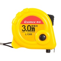 齐心 Comix 钢卷尺 L1300 3m*16mm (黄色)