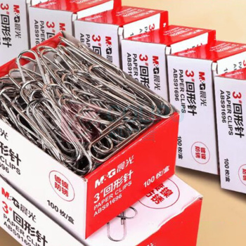 晨光 M&G 纸盒装金属回形针 ABS91696 3# 29mm (银色) 100枚/盒 10盒/组