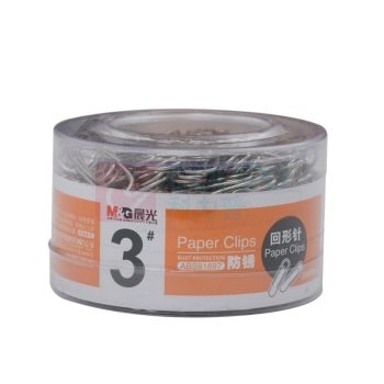 晨光 M&G 3#PVC筒装镀镍回形针 ABS91697 3# 29mm (银色) 200枚/筒 192筒/箱
