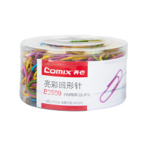齐心 Comix 回形针 B3509 29mm (彩色) 120枚/筒,30筒/盒,120筒/箱