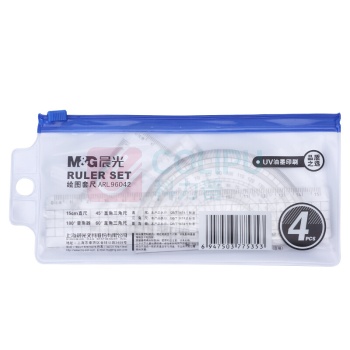 晨光 M&G 拉边袋套装尺 ARL96042 4件/套