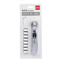 得力 deli 透明推夹器 8591A (透明白)