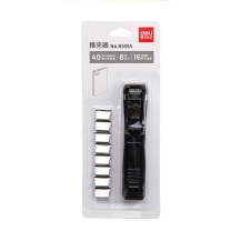 得力 deli 透明推夹器 8591A (透明黑)