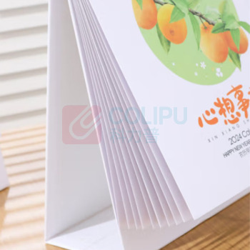 信发 TRNFA 2024年龙年月历三角台历 上下翻桌面办公记事计划表 DF-8055 时尚小清新心想事成 