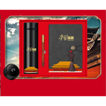 智美环球 学习强国专版温控杯450ml+复古油边本+木笔 三件套 A5