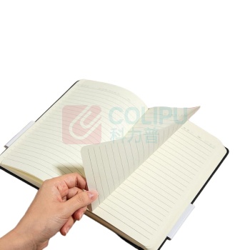 齐心 Comix 笔记本子A5皮面记事本 商务办公会议记事本日记本文具用品 C5902-黑 A5
