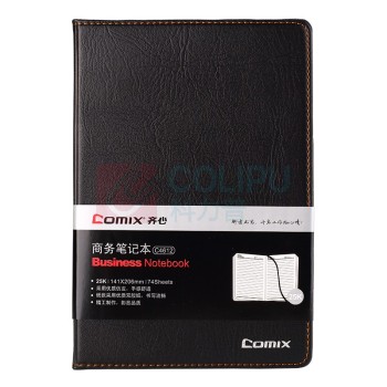 齐心 Comix 简约系列PU笔记本 A5 74页 黑色 C4612 A5 74页 (黑色)
