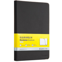 齐心 Comix 笔记本 C5902 A5 (黑色) 记事本 办公会议日记本 122张
