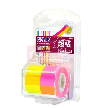 N次贴 Stick 'N 超粘卷筒便签纸胶带座 36540 25mm*10m (荧光洋红、黄) 2卷/卡 DC